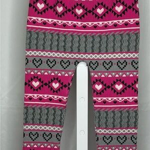 Healthtex Pink and Gray Patterned Leggings